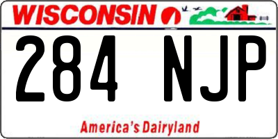 WI license plate 284NJP
