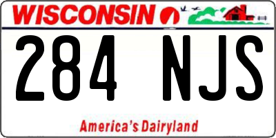 WI license plate 284NJS