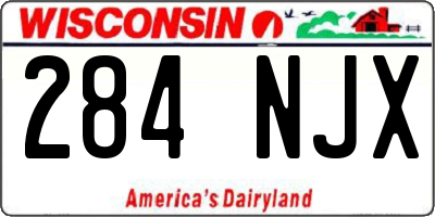 WI license plate 284NJX