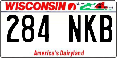 WI license plate 284NKB