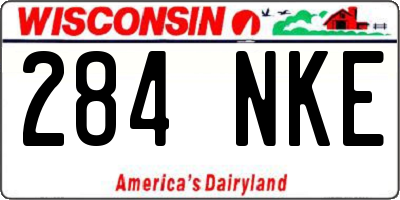 WI license plate 284NKE