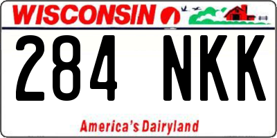 WI license plate 284NKK