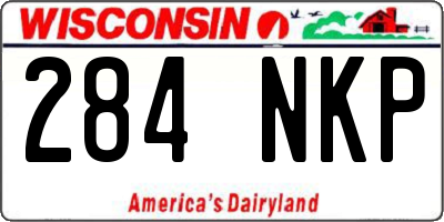 WI license plate 284NKP