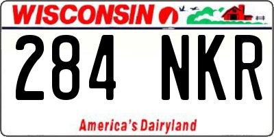 WI license plate 284NKR