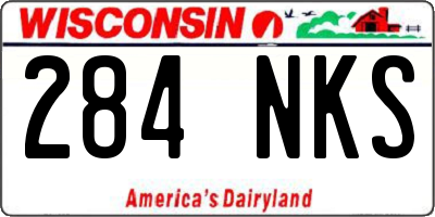 WI license plate 284NKS