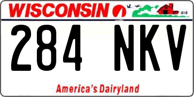 WI license plate 284NKV