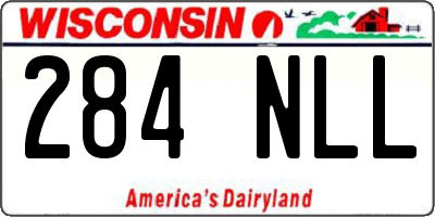 WI license plate 284NLL
