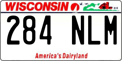 WI license plate 284NLM