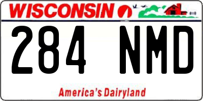 WI license plate 284NMD