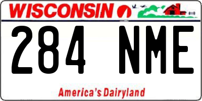 WI license plate 284NME
