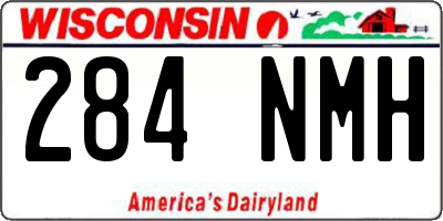 WI license plate 284NMH