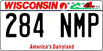 WI license plate 284NMP
