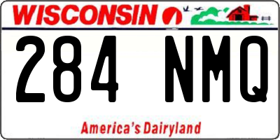 WI license plate 284NMQ