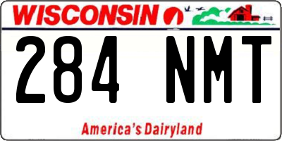 WI license plate 284NMT