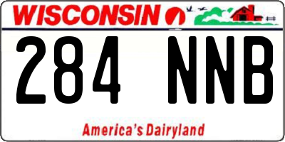WI license plate 284NNB