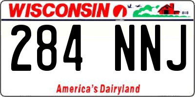 WI license plate 284NNJ
