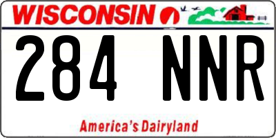 WI license plate 284NNR