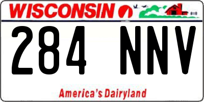 WI license plate 284NNV