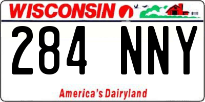 WI license plate 284NNY