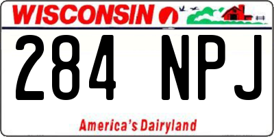 WI license plate 284NPJ