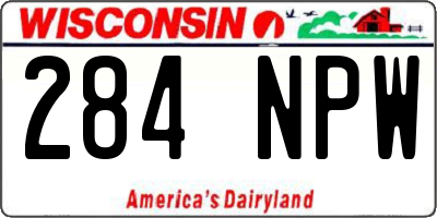 WI license plate 284NPW