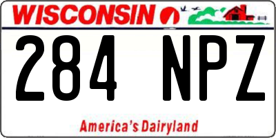 WI license plate 284NPZ