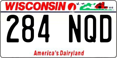 WI license plate 284NQD