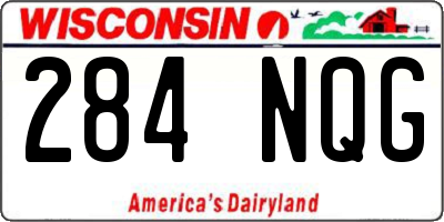 WI license plate 284NQG