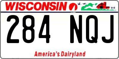 WI license plate 284NQJ