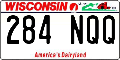 WI license plate 284NQQ