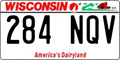 WI license plate 284NQV