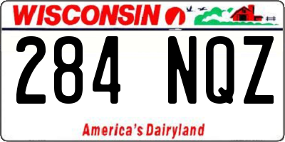 WI license plate 284NQZ