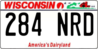 WI license plate 284NRD