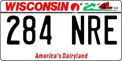 WI license plate 284NRE