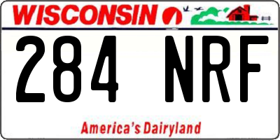 WI license plate 284NRF
