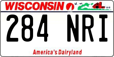 WI license plate 284NRI
