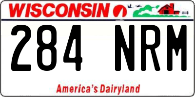 WI license plate 284NRM