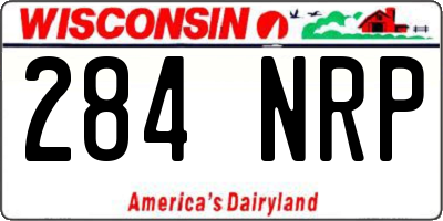 WI license plate 284NRP