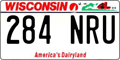 WI license plate 284NRU