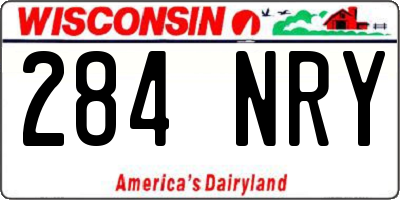 WI license plate 284NRY