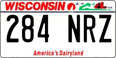 WI license plate 284NRZ
