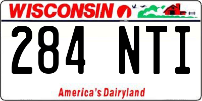 WI license plate 284NTI