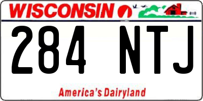 WI license plate 284NTJ