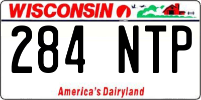 WI license plate 284NTP