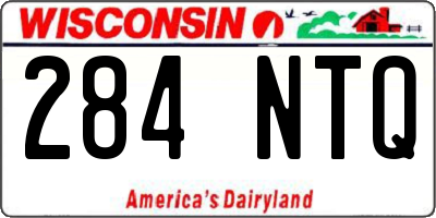 WI license plate 284NTQ