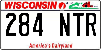 WI license plate 284NTR