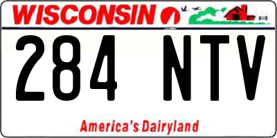WI license plate 284NTV