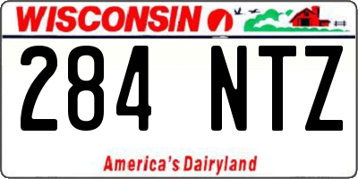 WI license plate 284NTZ