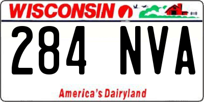 WI license plate 284NVA