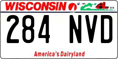 WI license plate 284NVD